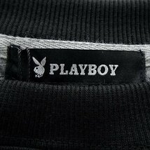 新品 プレイボーイ 裏毛 刺繍 スウェット M 黒【33054_99】 PLAYBOY メンズ クルーネック トレーナー スエット プルオーバー_画像10