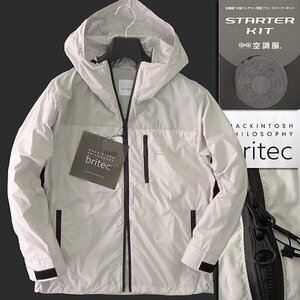 新品 4.4万 マッキントッシュフィロソフィー 空調服(R) britec マウンテンパーカー 42(XL) 灰 【J44875】 薄型ファン バッテリー ブルゾン