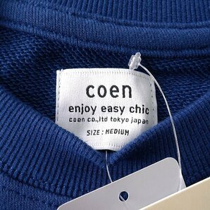 新品 UNITED ARROWS コーエン 裏毛 クルーネック スウェット L 紺 【I46362】 メンズ coen トレーナー 刺繍 トレーナー プルオーバーの画像9