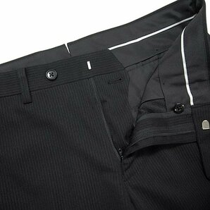 新品 スーツカンパニー 春夏 ストレッチ ジャージー スーツ AB7 (やや幅広LL) 黒 【J46301】 メンズ ジャケット パンツ ウォッシャブルの画像7
