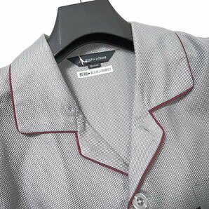 訳有 アクアスキュータム 日本製 コンパクトヤーン 前開き パジャマ M 灰 【J49349】 Aquascutum メンズ 上下セット 長袖 長ズボンの画像3