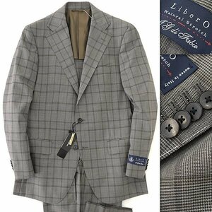  new goods suit Company spring summer TG di FABIO Glenn check suit AB5( wide width M) ash tea [J53861] 170-4D Italy LiberO stretch summer 