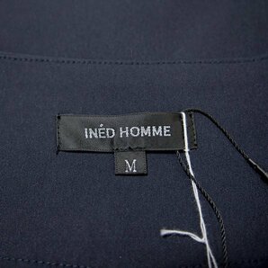 新品 イネドオム ストレッチ ノーカラー ジャケット L 紺 【J53412】 INED HOMME 春秋 メンズ カジュアル オンオフ兼用の画像9