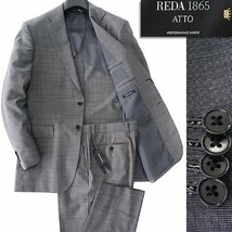 新品 スーツカンパニー イタリア生地 REDA ATTO 撥水 ストレッチ スーツ AB5(やや幅広M) 灰 【J49735】 170-4D セットアップ 春夏 メンズ_画像1