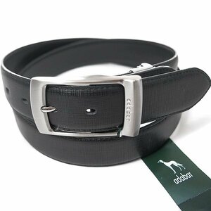  new goods Adabat safia-no leather Logo buckle belt black [K23542] adabat men's cow leather cut adjustment possibility business casual 