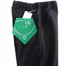 新品 1.6万 Lee GOLF リー 撥水 速乾 ストレッチ テーパード パンツ S 黒 【P32220】 Play Pants ゴルフ メンズ バンダナ付き カルゼ_画像3