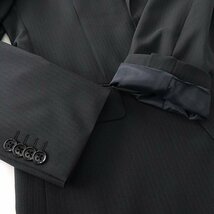 新品 ビジネスエキスパート ウールライク ストレッチ ストライプ スーツ A8(XXL) 黒 【J44513】 BUSINESS EXPERT 春夏 メンズ サマー_画像5