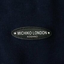 新品 ミチコロンドン 春秋 スウェット ジップ トレーナー L 紺 【ML9W-R352_NA】 MICHIKO LONDON KOSHINO メンズ ロゴ ワッペン_画像5