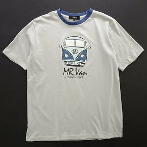 新品 ミスターヴァン 24年春夏 クラシックバス プリント Tシャツ M 【VA1742006_96】 MR.VAN メンズ 半袖 丸首 カットソー コットン