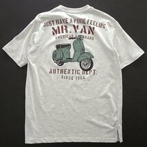 新品 ミスターヴァン 24年春夏 スクーター プリント カットソー M 【VA1742007_96】 MR.VAN メンズ 半袖 丸首 Tシャツ バイク コットン_画像1