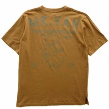 新品 ミスターヴァン 24年春夏 ブックス プリント カットソー M 茶 【VA1742008_18】 MR.VAN メンズ 半袖 丸首 Tシャツ ブランド コットン_画像1