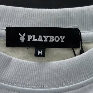 新品 プレイボーイ 24年春夏 グラフィック スウェット LL 水色【41022_76】 PLAYBOY ロゴ 長袖 コットン スエット トレーナー メンズの画像9