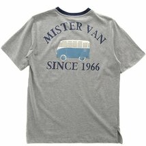 新品 ミスターヴァン 24年春夏 クラシックバス プリント Tシャツ M 灰【VA1742006_97】 MR.VAN メンズ 半袖 丸首 カットソー コットン_画像1