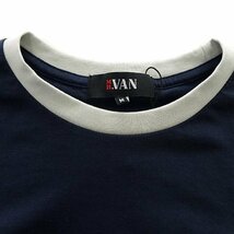 新品 ミスターヴァン 24年春夏 クラシックバス プリント Tシャツ LL 紺【VA1742006_79】 MR.VAN メンズ 半袖 丸首 カットソー コットン_画像3