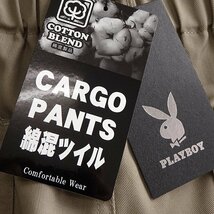 新品 プレイボーイ 24春夏 ストレッチ カーゴ パンツ M 【41027_17】 PLAYBOY メンズ バニー 刺繍 コットン ミリタリー 6ポケット_画像9