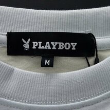 新品 プレイボーイ 24年春夏 グラフィック スウェット LL 水色【41022_76】 PLAYBOY ロゴ 長袖 コットン スエット トレーナー メンズ_画像9