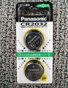 2個入　ボタン電池 　CR2032　パナソニックPanasonic　純正　リチウム電池　電圧 　3V 
