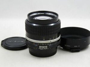 [21986Z1]★実用品★NIKON Ai-S NIKKOR 85mm F2 フード(HS-11)付き