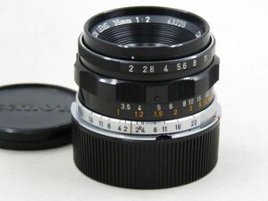 [22070W2]★超極上美品★CANON LENS 35mm F2 Lマウント M-Lマウント変換アダプター付き