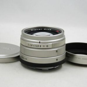 [22195Y2]★超極上美品★CONTAX Carl Zeiss Planar 45mm F2 T* G 純正フード付きの画像1