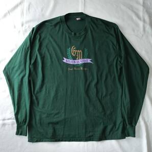 1990's MADE IN USA アメリカ製 FRUIT OF THE LOOM ロンT 長袖Tシャツ ヴィンテージ グリーン 緑 良品 希少の画像1