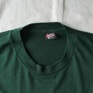 1990's MADE IN USA アメリカ製 FRUIT OF THE LOOM ロンT 長袖Tシャツ ヴィンテージ グリーン 緑 良品 希少の画像3