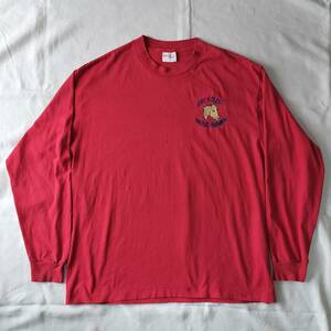 1980's~1990's MADE IN USA アメリカ製 SUNBELT Sportswear ロンT 長袖Tシャツ ヴィンテージ 刺繍ロゴ レッド 赤 希少