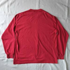 1980's~1990's MADE IN USA アメリカ製 SUNBELT Sportswear ロンT 長袖Tシャツ ヴィンテージ 刺繍ロゴ レッド 赤 希少の画像2