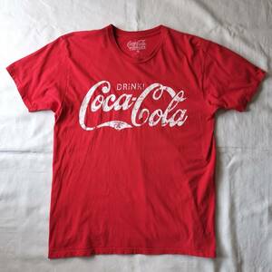 2000's~ Coca-Cola プリントTシャツ ヴィンテージ 100％コットン レッド 赤 表記Lサイズ USA輸入古着 良品