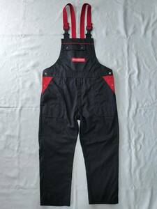2000's~ CHAMPION euro Work overall Vintage Europe Work France Work black red 2 tone color rare 