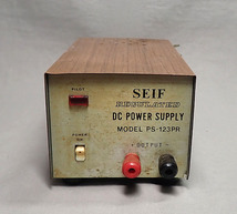 【SEIF 安定化電源 POWER SUPPLY PS-123PR】電源装置 木目調 _画像1