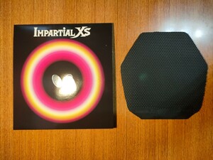 BUTTERFLY バタフライ IMPARTIAL XS インパーシャルXS 1.9mm 厚 黒 中古 美品 表ソフトラバー 卓球ラバー