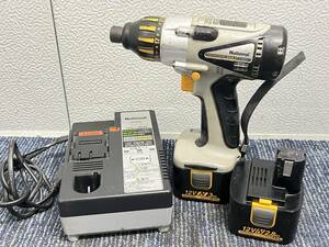 【中古品】National 充電マルチインパクドライバー EZ6507 バッテリー2個 充電器 大工道具 2193