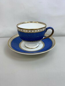 ウェッジウッド WEDGWOOD ULANDER ユーランダーパウダーブルー ソーサー カップ　美品