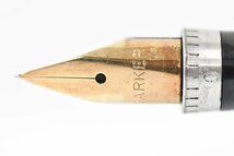 PARKER パーカー ＃75 シズレ STERLING SILVER 初期型 フラットトップ 14K G.F. 63万年筆 箱あり 20774789_画像6