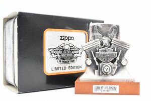 ZIPPO ジッポー Harley-Davidson ハーレー ダビッドソン Limited Edition 専用台座 1995年製 オイルライター 喫煙具 20792962