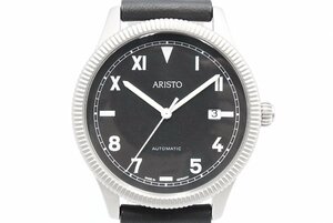 ARISTO 3H137 ETA 2824-2 カリフォルニアダイヤル 裏スケ コインエッジ レザーストラップ 自動巻き 美品 外箱 20793042