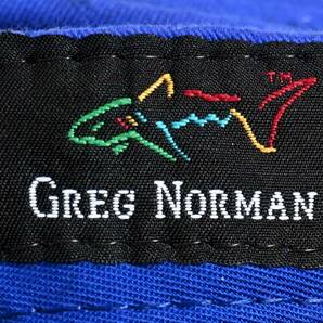 即決【90's ヴィンテージ/Greg Norman】2トーンキャップ/フリーサイズ/ブルー×ブラック/ゴルフキャップ/ホワイトシャーク(om-242-10-22)の画像5