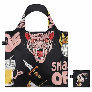 【新品/即決】LOQI/ロキ/Snask/Tiger Snake Beer Black Recycled Bag/ミニポーチ付/再生ポリエステル繊維/リサイクルトートバッグ/SN.TB.R