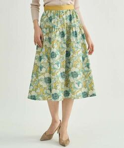 2022年コレクション　アナイ ANAYI シャドーフラワージャガードギャザー スカート　38サイズ　￥７４,８００