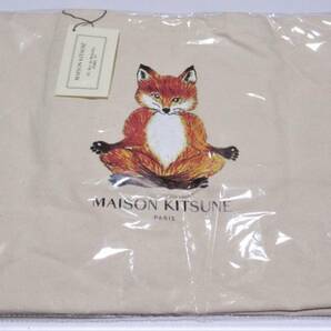 ★メゾンキツネ MAISON KITSUNE トートバッグ キャンバス コットン 100% オフホワイト