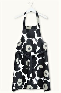 ★Marimekko マリメッコ エプロン ウニッコ ブラック