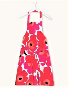 ★Marimekko マリメッコ エプロン ウニッコ アカ