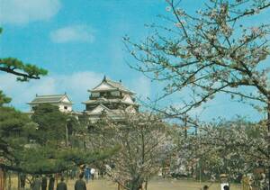 ☆◎ 松山 ◎【松山城】『大天守』桜の季節◇絵葉書◇愛媛県◇街並◇