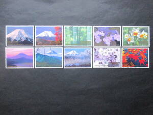 ★2008年　霊峰富士と四季の植物　８０円１０種１０枚使用済
