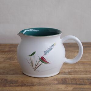 【難あり】デンビー DENBY ジャグ 水差し 花瓶 ピッチャー Green Wheat グリーンウィート 麦 レトロ ヴィンテージ 食器 陶器 手描きの画像1