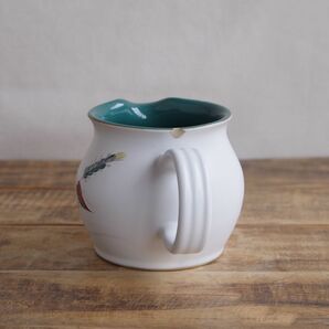 【難あり】デンビー DENBY ジャグ 水差し 花瓶 ピッチャー Green Wheat グリーンウィート 麦 レトロ ヴィンテージ 食器 陶器 手描きの画像2