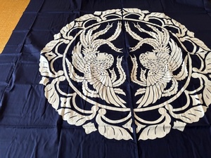 #. width (175.)# large size furoshiki phoenix pattern { navy blue } cotton Broad new goods unused storage goods 