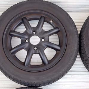 ■ワタナベ エイトスポーク マットブラック 14x4.5J/ PCD100 オフセット+45 ヨコハマ GEOLANDAR 155/65R14 G015 レーシングサービス■の画像5