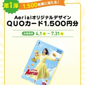 応募レシート1口分☆エアリアルありがとう15周年記念プレゼントキャンペーン！オリジナルデザインQUOカード1,500円分が当たる！懸賞の画像2